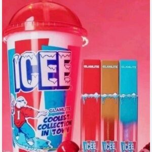 GlamLite ICEE Lip Gloss Trio - Red, Gold, Blue